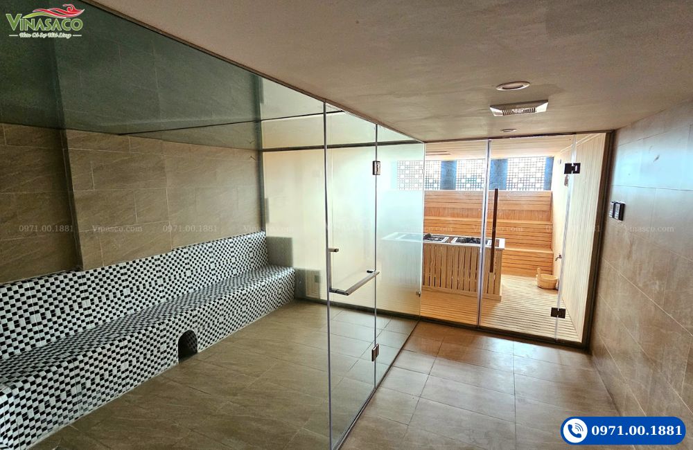 Khu vực phòng xông của  khách sạn An Hotel