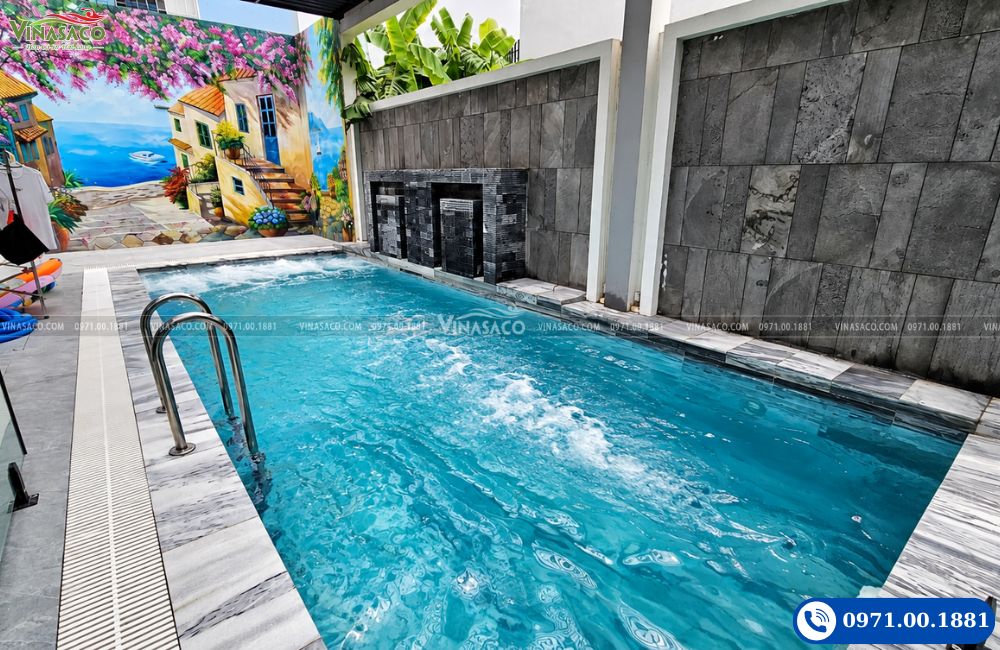 Đầu bơi ngược dòng Emaux cho bể bơi gia đình anh Thịnh