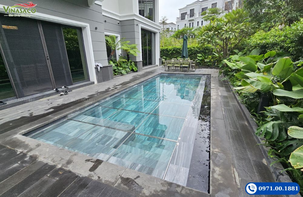 Bể bơi biệt thự thi công tại Hạ Long – V24 Grand Bay HaLong Villas