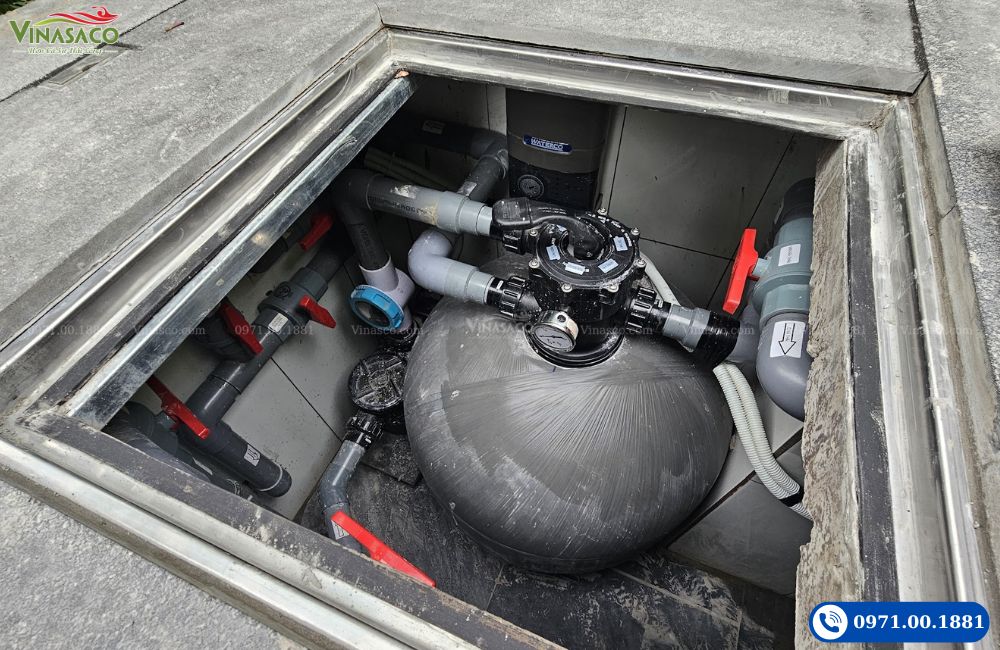 Phòng kỹ thuật bể bơi biệt thự V24 Grand Bay Halong Villas