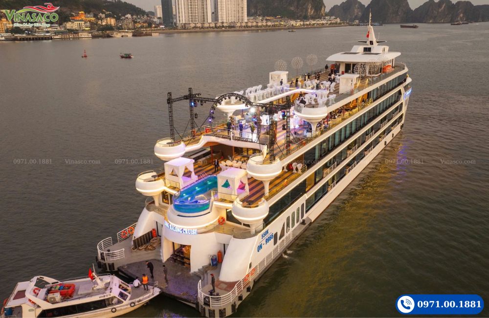 thi công bể bơi du thuyền tại Hạ Long Luna Halong Cruise Vinasaco
