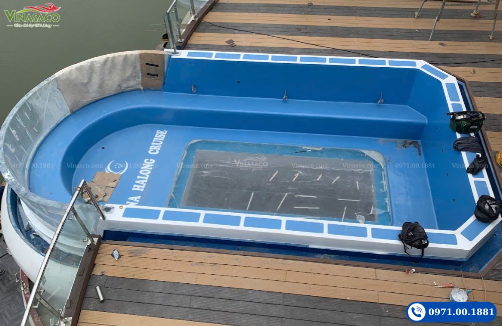 lắp đặt Acrylic bể bơi đáy kính du thuyền