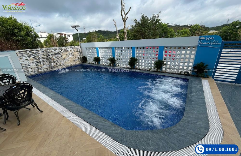 Thiết kế thi công bể bơi villa nghỉ dưỡng Vân Đồn Quảng Ninh