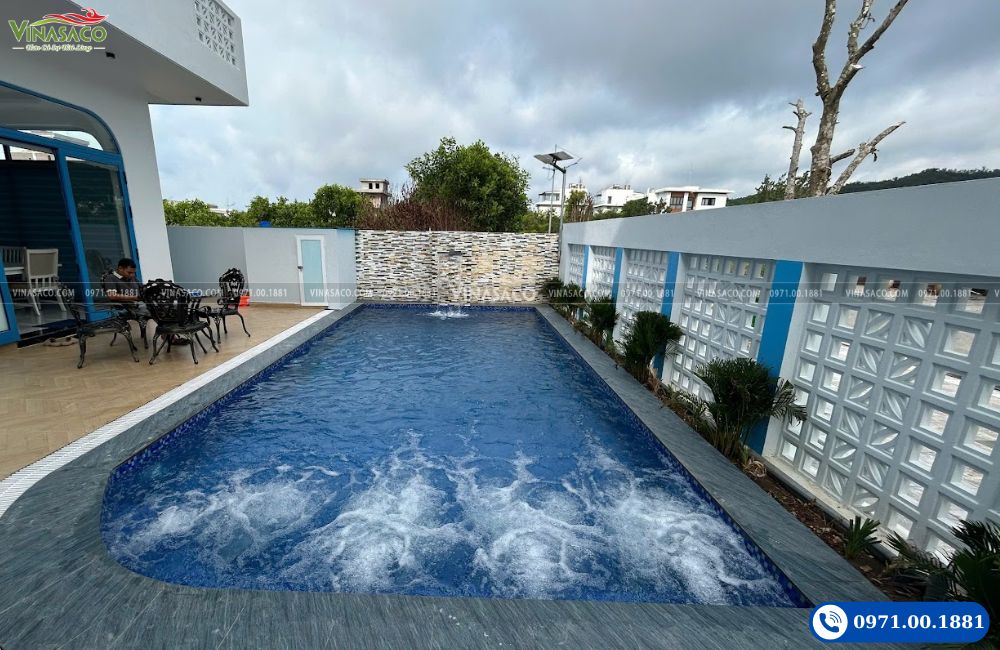 Thiết kế, Thi công Bể Bơi Villa Nghỉ Dưỡng Tại Vân Đồn, Quảng Ninh