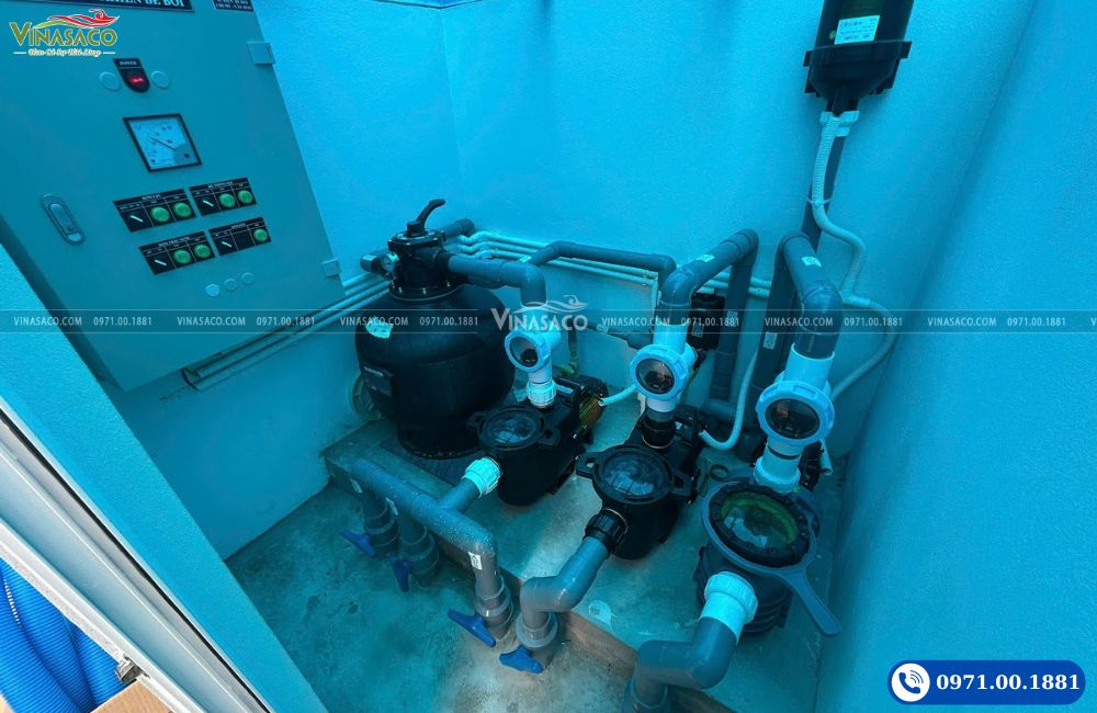 Phòng máy bể bơi Greatpool HM Horizon Villa Vân Đồn