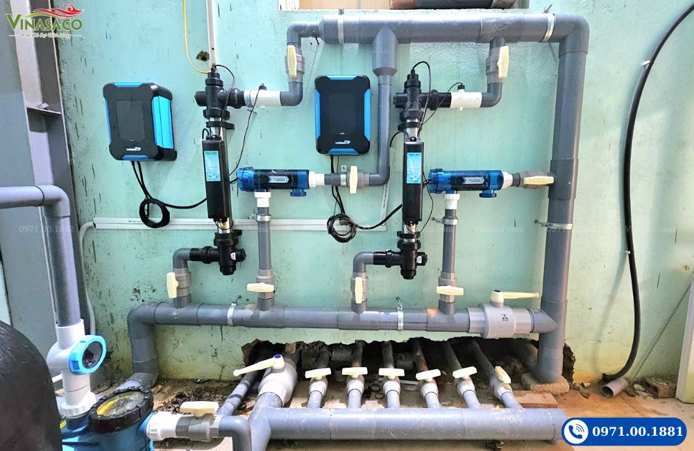 Hệ thống khử trùng nước dùng cho bể bơi Trường Phổ Thông Quốc Tế Kinh Bắc (KBIS)