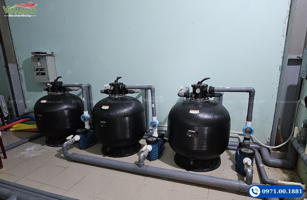 Hệ thống lọc nước dùng cho bể bơi Trường Phổ Thông Quốc Tế Kinh Bắc (KBIS)