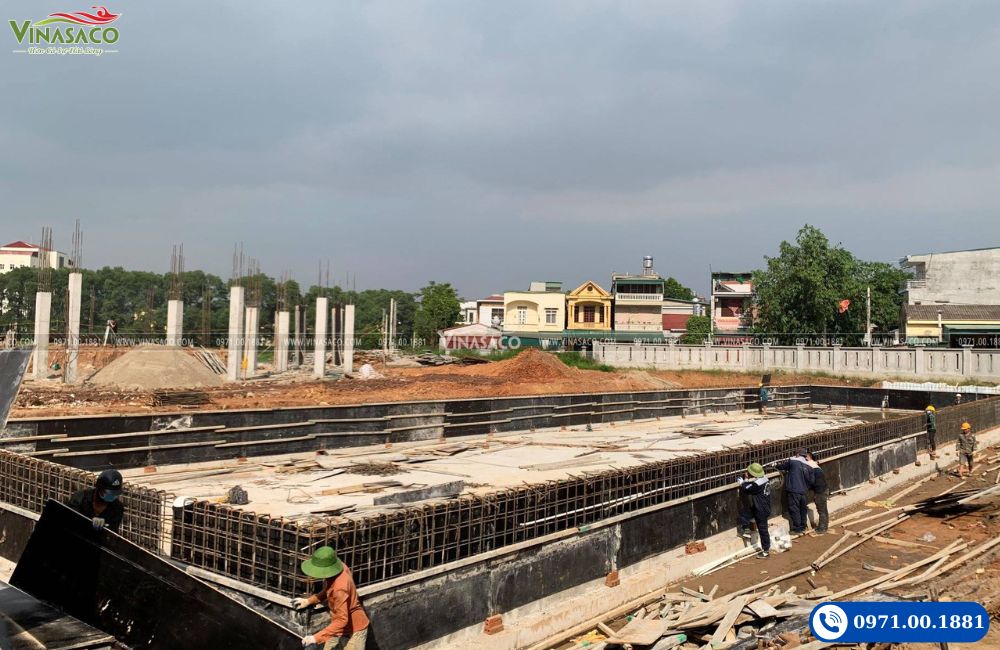 Thi công bể bơi Trường THPT Chuyên Hùng Vương Phú Thọ