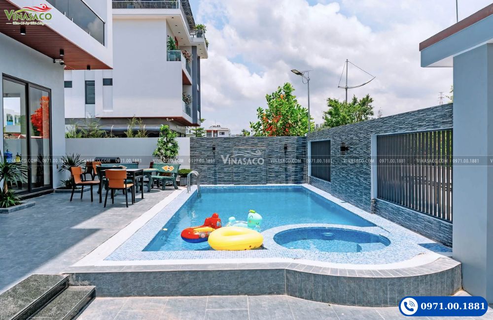 Thiết kế thi công bể bơi villa Sóng Xanh Vân Đồn Quảng Ninh