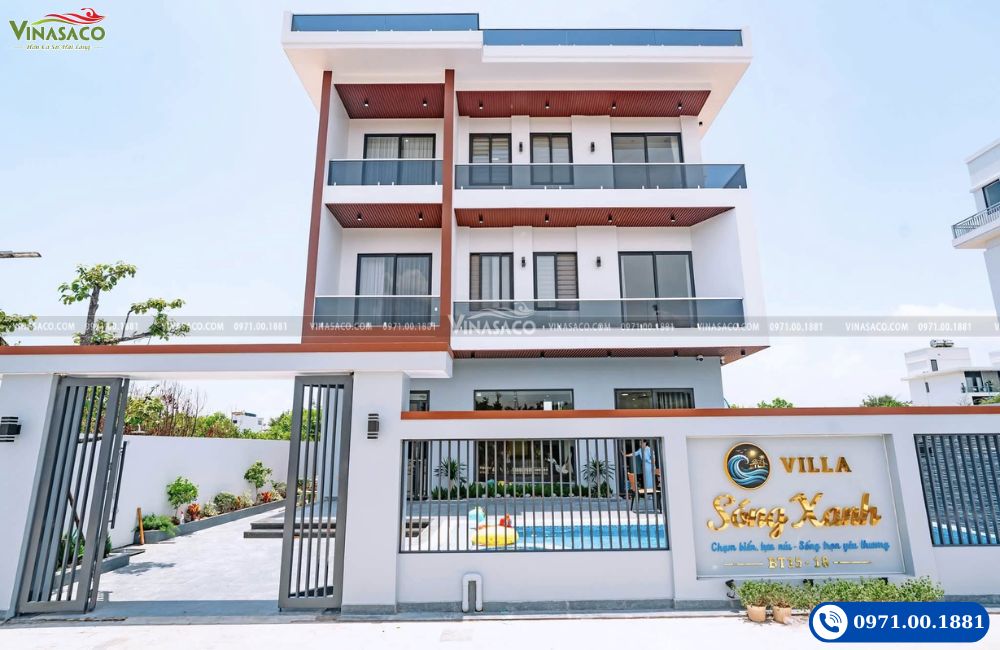 Bể bơi villa Sóng Xanh Vân Đồn Quảng Ninh