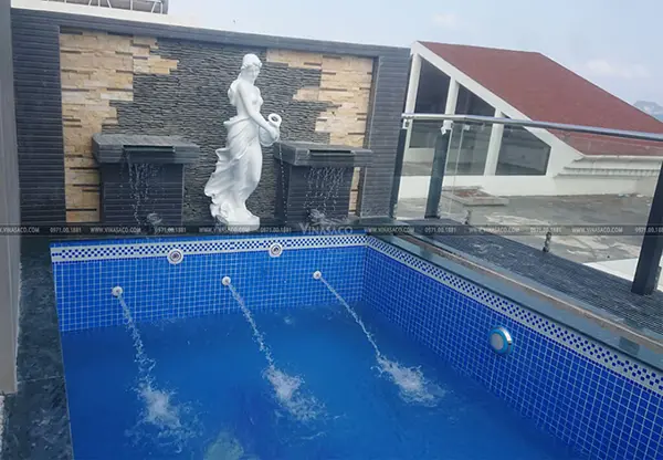 Thi công công trình bể bơi anh Thanh &#8211; Hạ Long