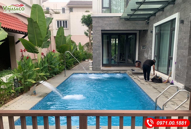 Thi công bể bơi khu đô thị xanh villas