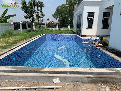 Bàn giao bể bơi cô Hợi tại Thủy Nguyên – Hải Phòng