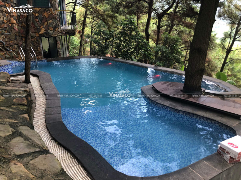 Thi công bể bơi Sóc Sơn - Bể bơi D'Bay Villa