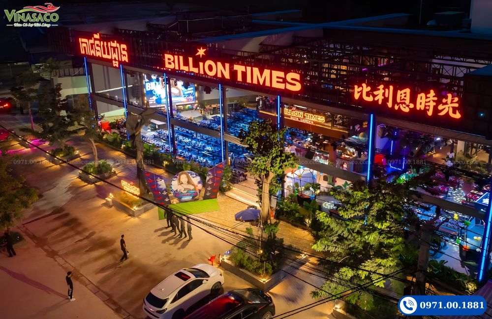 Khu tổ hợp ăn uống, giải trí, Spa thư giãn Billion Times