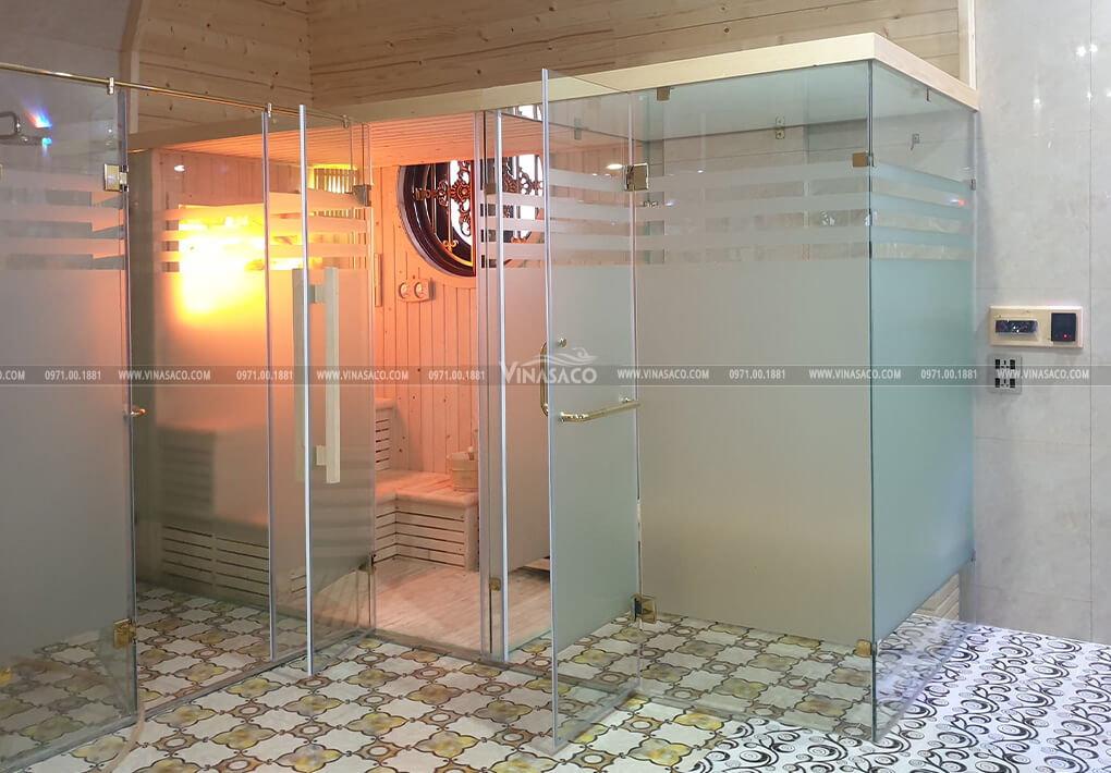 Thi công phòng xông hơi khô và phòng xông ướt chị Thu &#8211; Ninh Hiệp