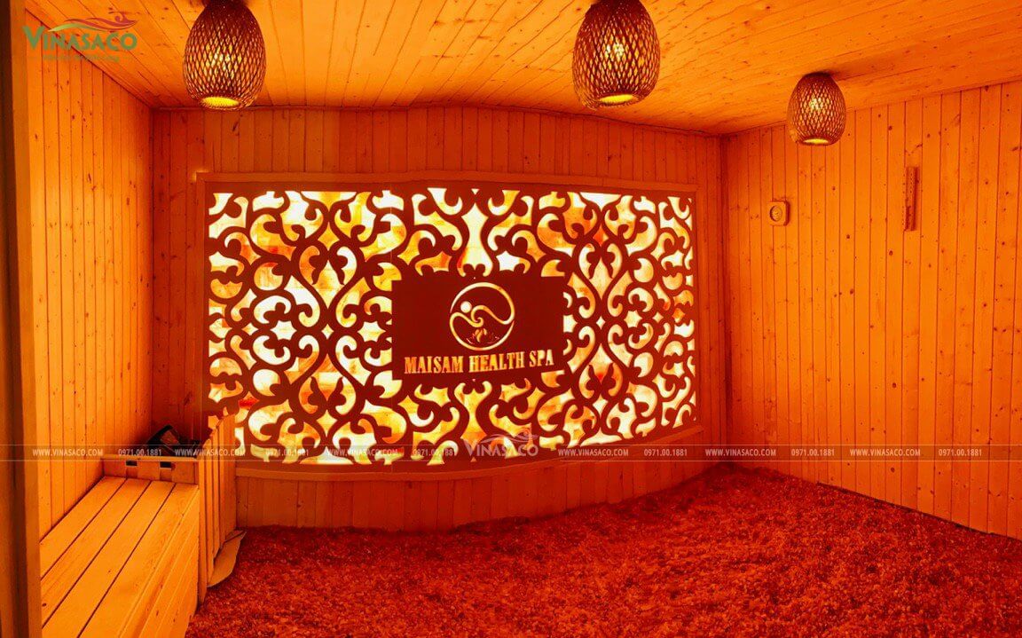 Lắp đặt và bàn giao phòng xông khô đá muối cho Maisam Spa &#8211; Hoài Đức