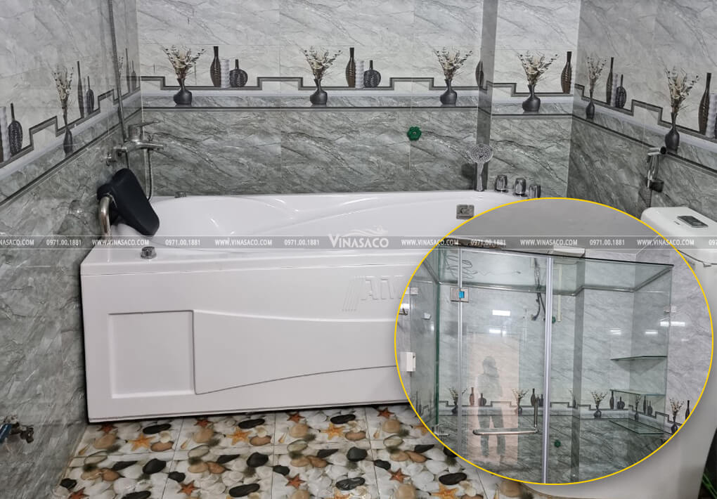 Lắp đặt phòng xông hơi ướt và bồn sục chị Yến – Nam Định