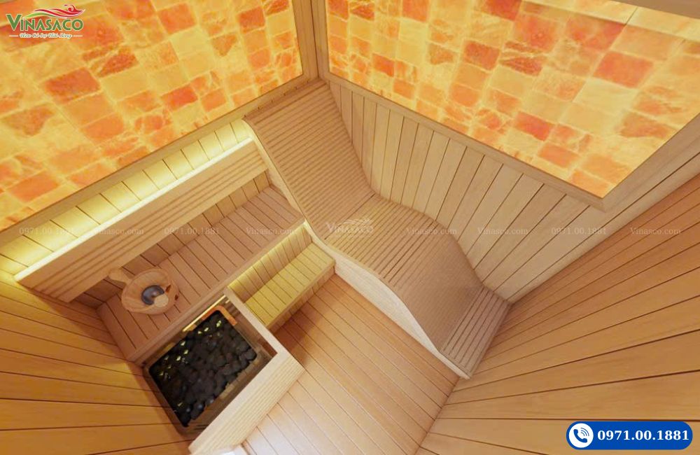 Thiết kế 3D phòng xông hơi đá muối Himalaya tại Hai Bà Trưng – Vinasaco