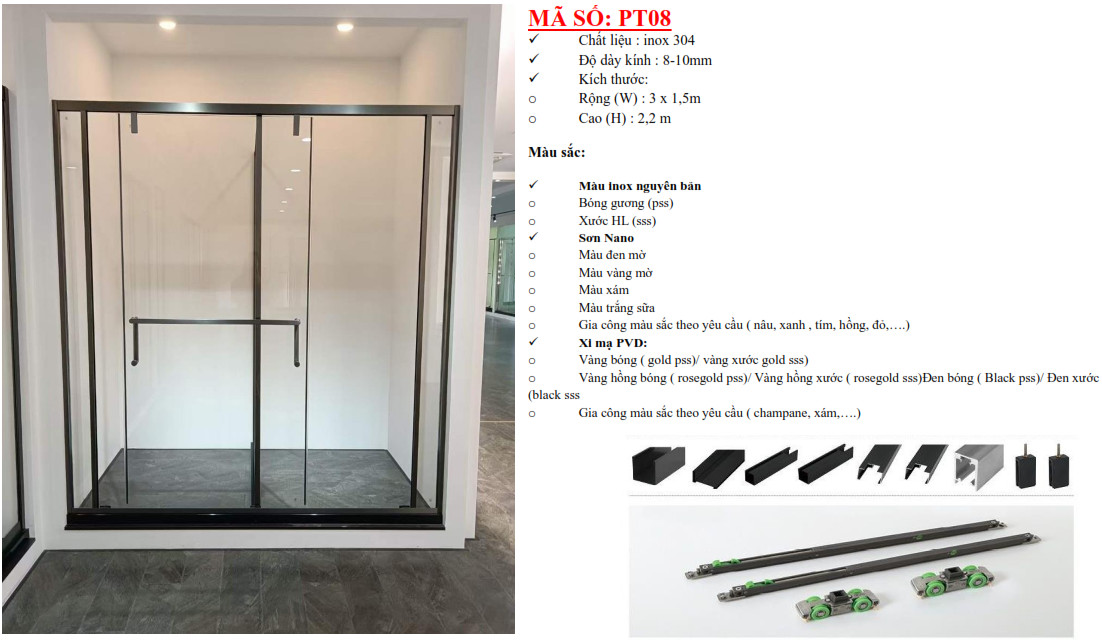 hệ nhôm kính slim papo dạng chữ T