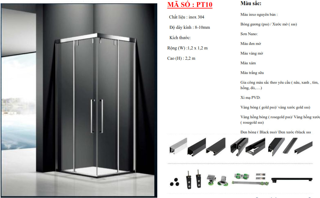 Hệ nhôm kính slim papo góc vuông 90 độ