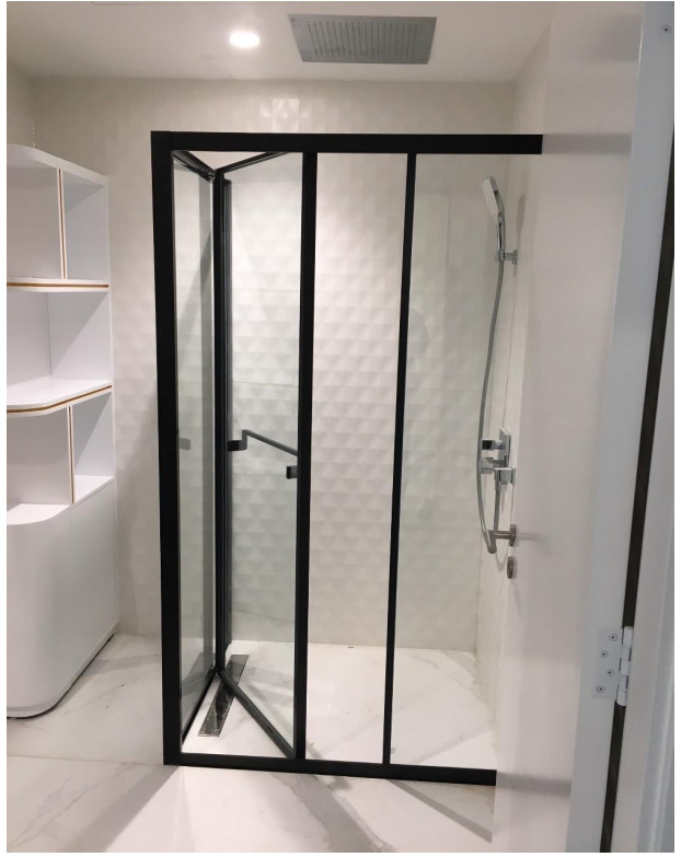 Hệ nhôm kính slim papo góc vuông 90 độ