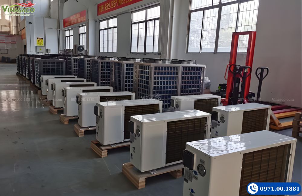 Hình ành dây chuyền sản xuất Heat Pump TRT