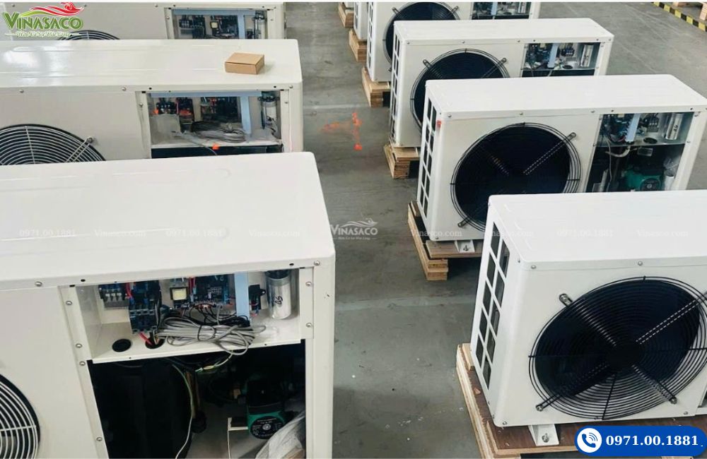 Hình ảnh máy bơm nhiệt nước nóng TRT-R410A Series tại nhà máy sản xuất