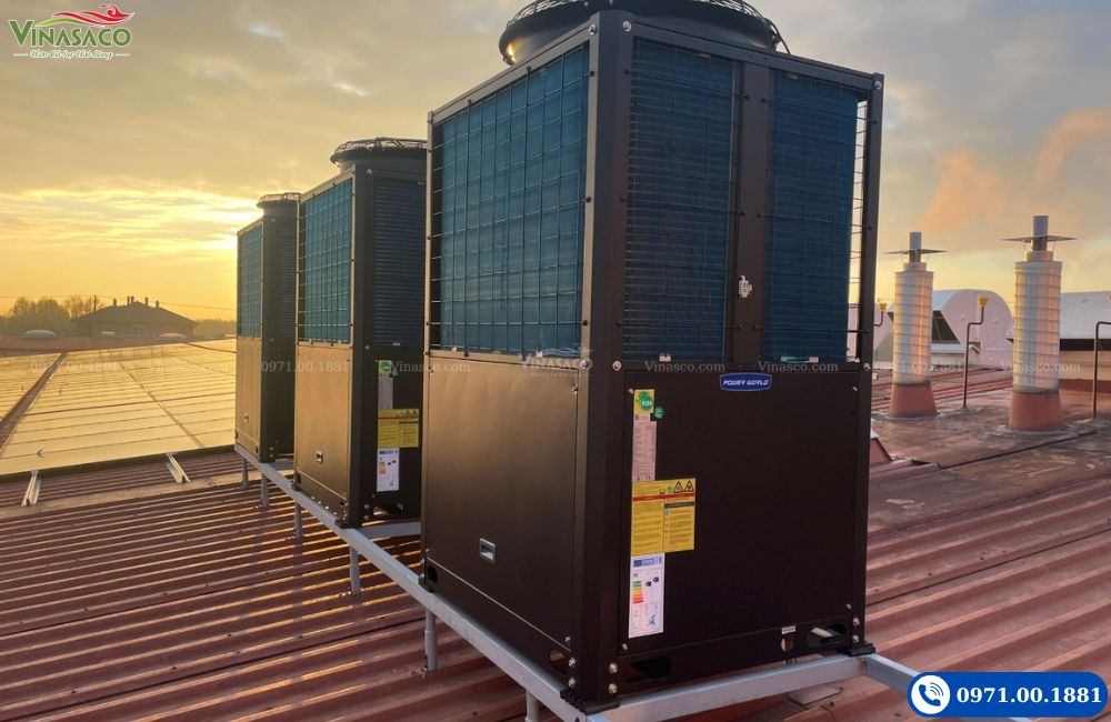 Máy bơm nhiệt Power World lắp cho khách sạn