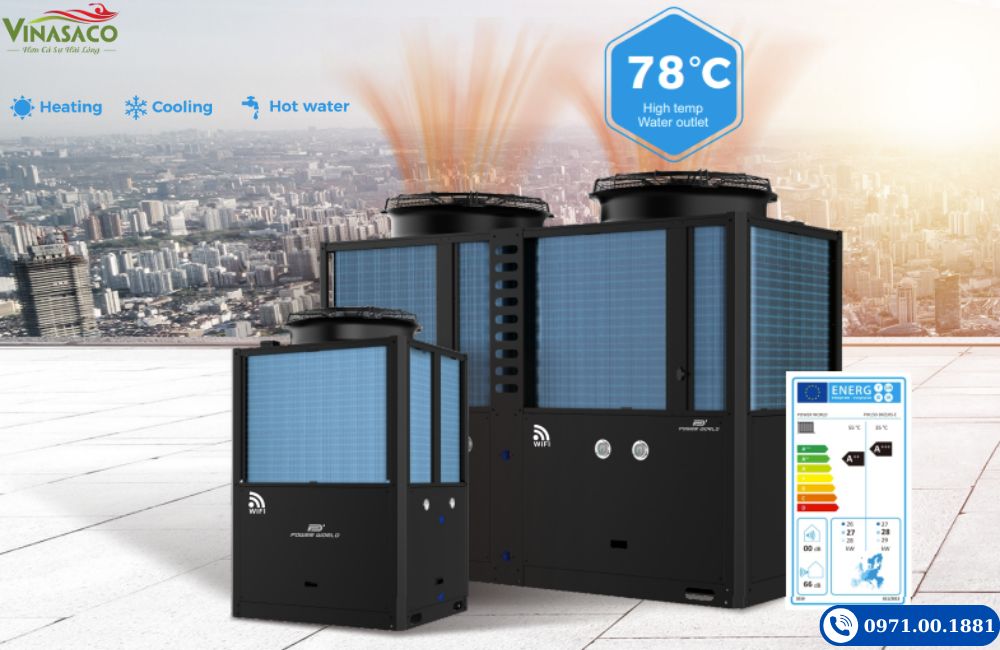 Máy bơm nhiệt nước nóng Power World PW150-DKZLRS-E