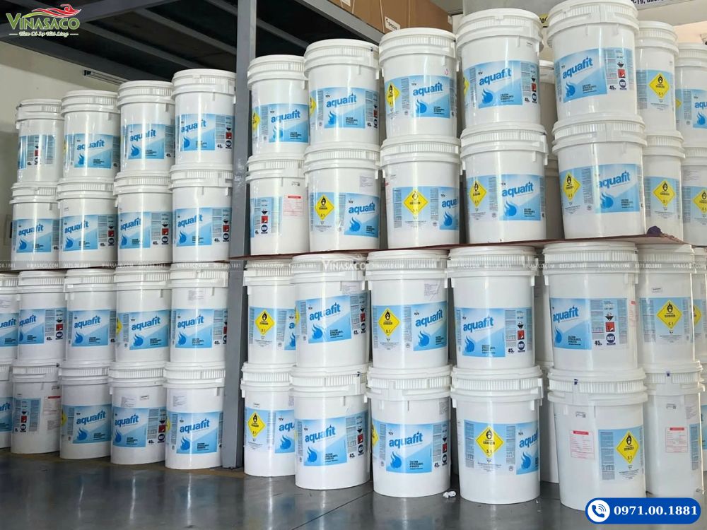 Kho hóa chất xử lý nước bể bơi Vinasaco