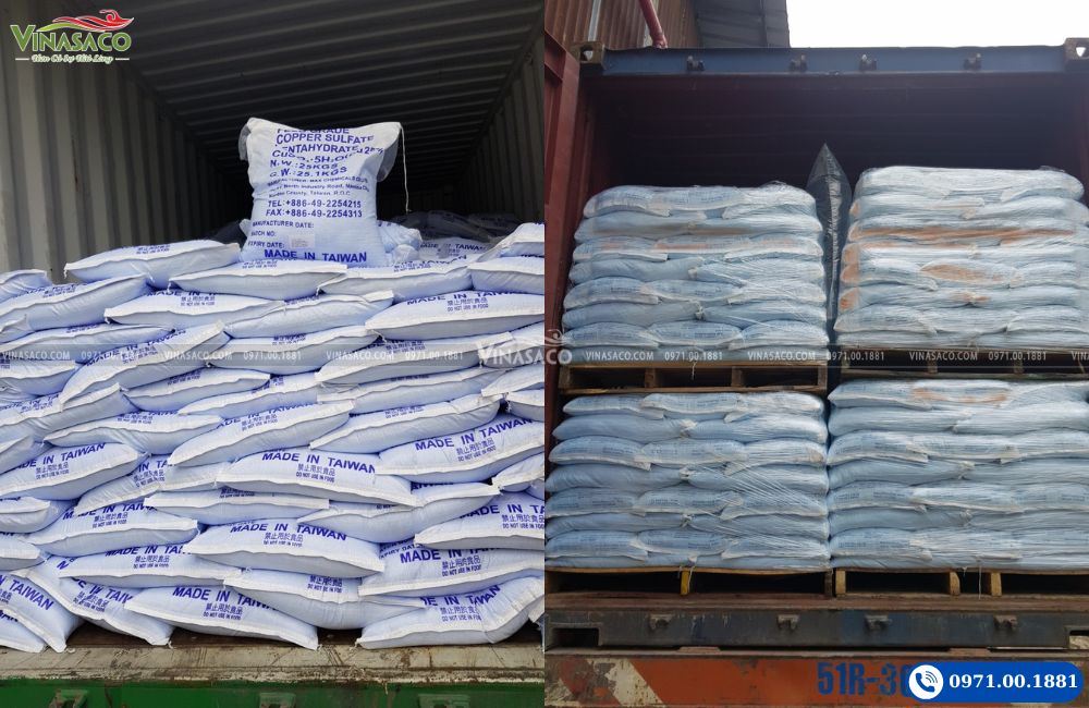 Kho Đồng Sulphate Đài Loan 25kg tại Vinasaco
