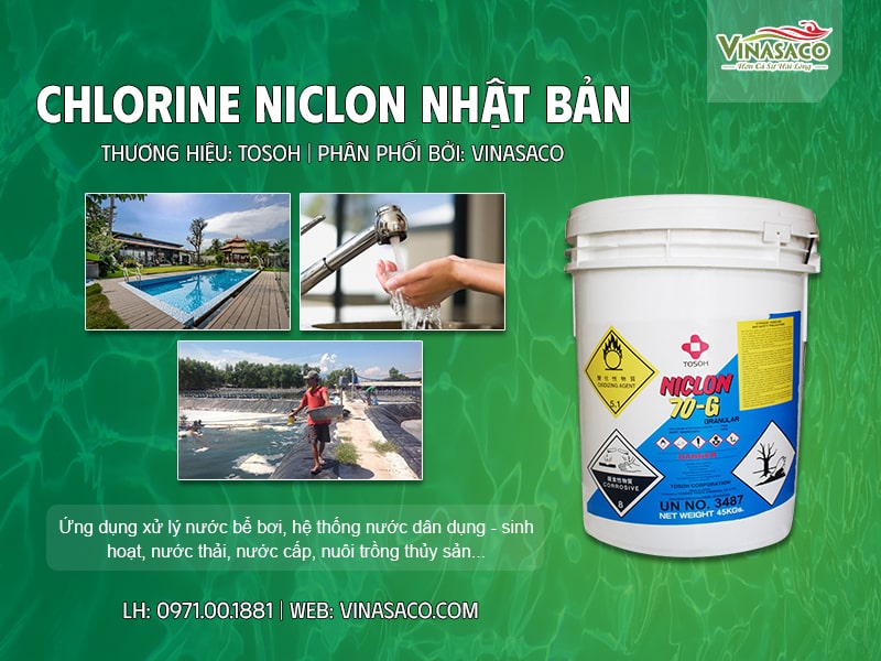 Chlorine Niclon có phạm vi ứng dụng rộng rãi