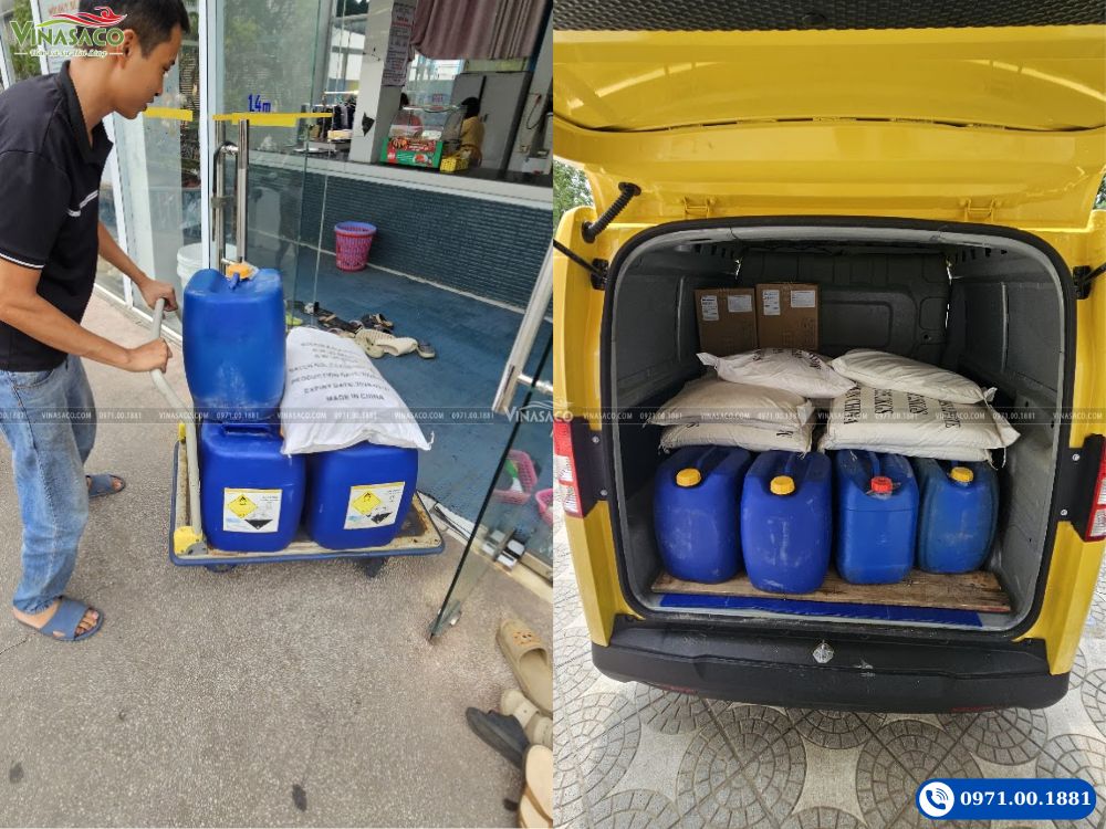 Vinasaco giao HCl 32% và hóa chất xử lý nước bể bơi