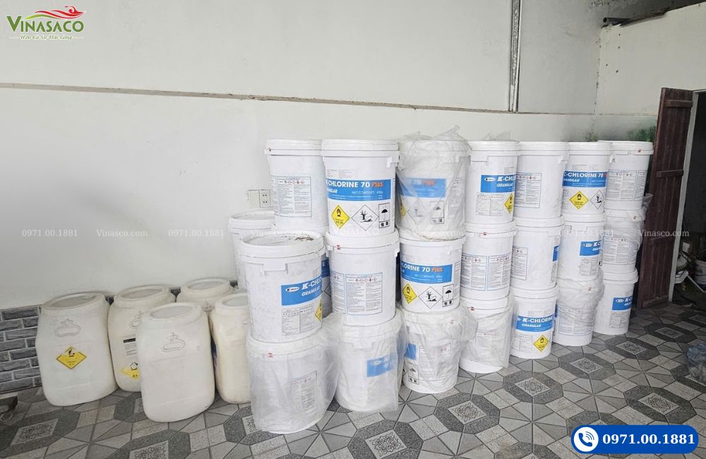 Hóa chất Clo xử lý nước sẵn kho tại Vinasaco