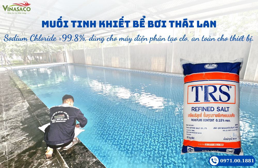 Muối tinh khiết bể bơi Thái Lan Vinasaco