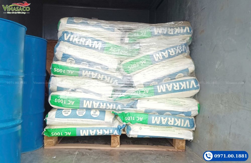 Vinasaco giao hóa chất trợ lắng PAC Ấn Độ cho khách hàng