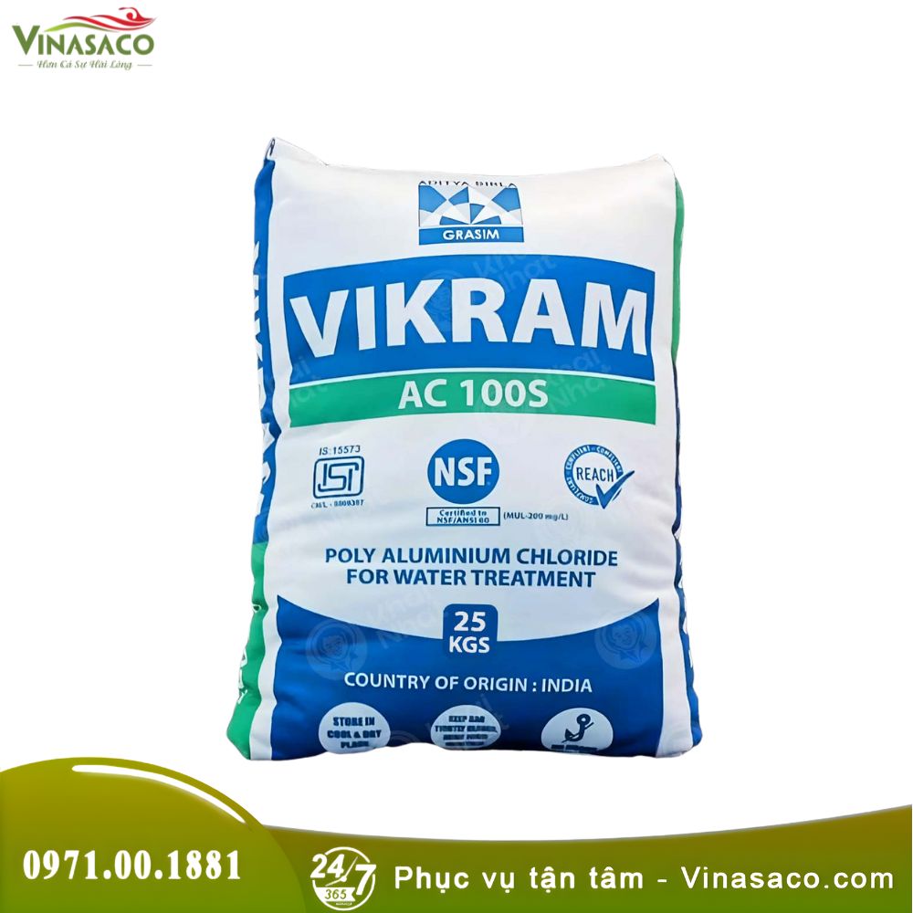 Hóa chất trợ lắng PAC Ấn Độ