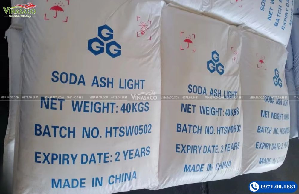 Bao hóa chất Soda Ash Light 99.2% 40kg xuất xứ Trung Quốc
