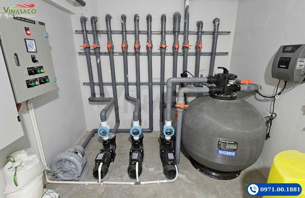 Phòng máy sử dụng máy bơm Waterco