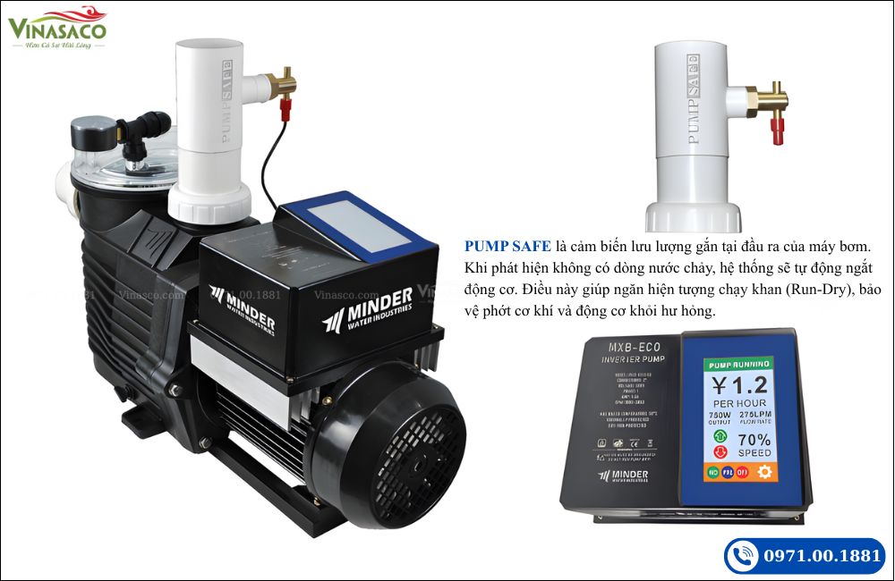 Máy bơm bể bơi biến tần Minder MXB-Eco Series