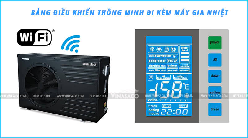 Bảng điều khiển thông minh với đầy đủ chức năng vận hành thiết bị