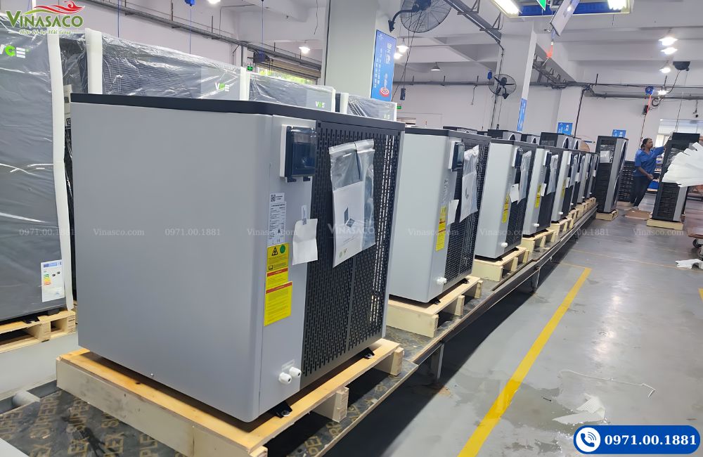 Xưởng sản xuất máy bơm nhiệt Power World R32 Ultra Series