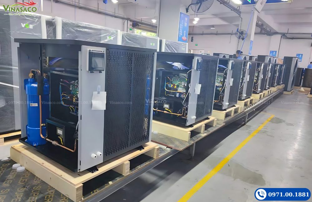 Xưởng sản xuất máy bơm nhiệt Power World R32 Ultra Series