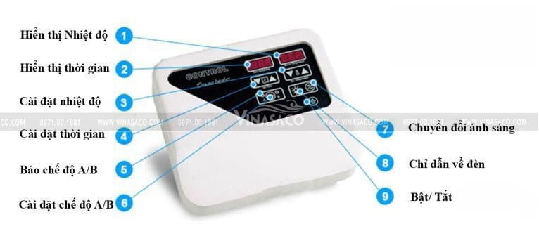 bảng điều khiển máy xông hơi khô amazon ammi