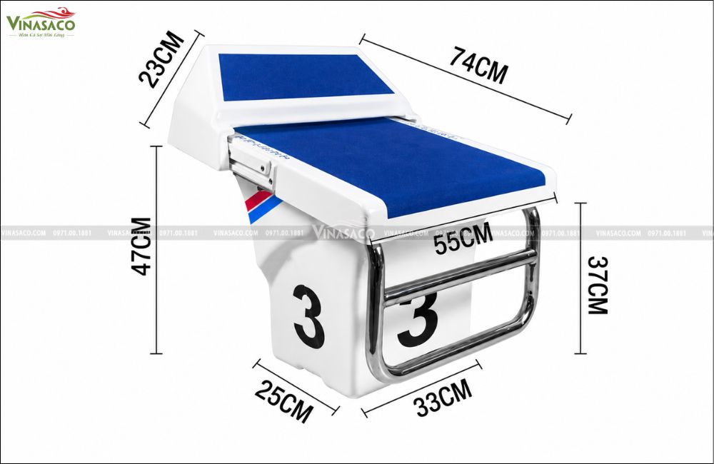 kích thước bục xuất phát hồ bơi SB-004
