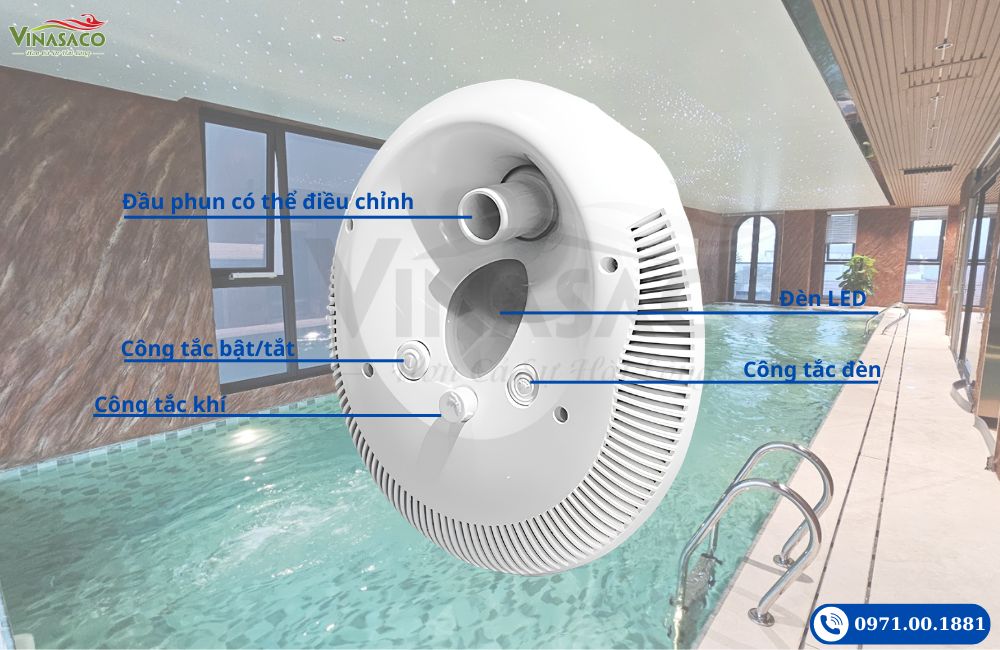Thiết kế đầu bơi ngược dòng bể bơi Emaux EM0055