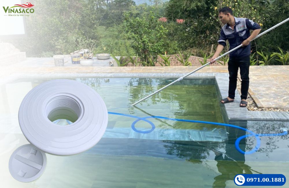 Đầu hút vệ sinh bể bơi D60 trơn
