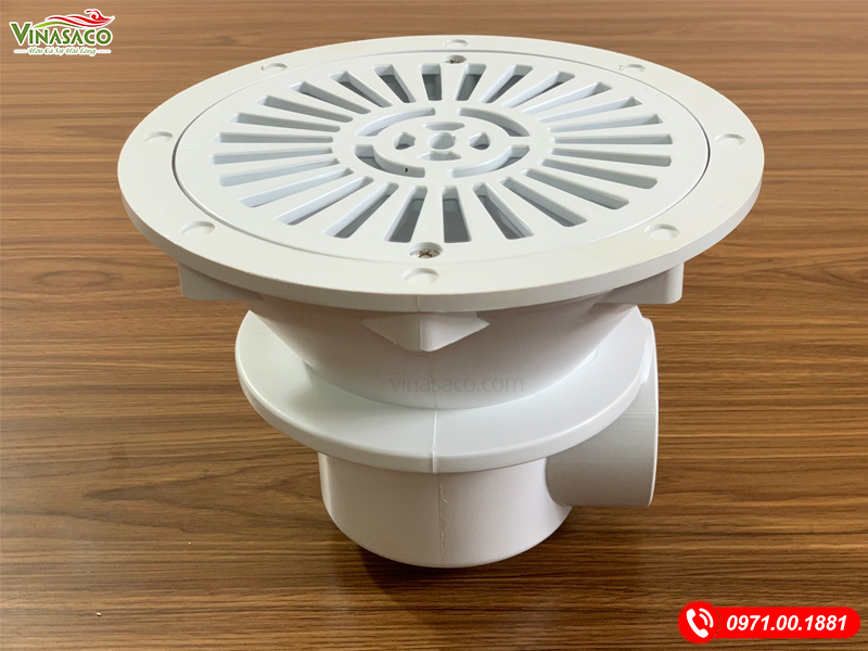 Hộp thu đáy bể bơi nắp tròn