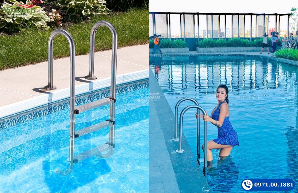 Thang bể bơi MU Series được ứng dụng